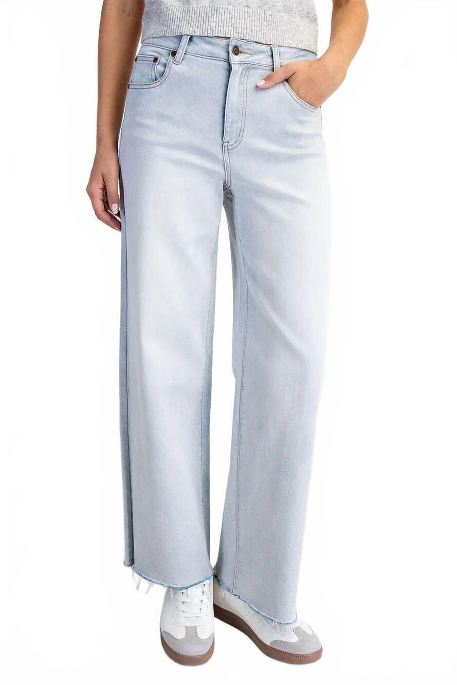NEW COTIERRA high rise wide leg denim jeans in light wash